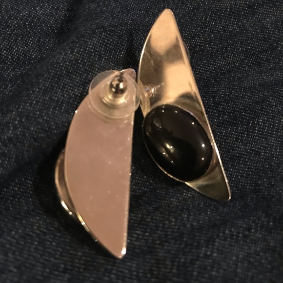 Silver onyx earrings - Picture 3 of 4